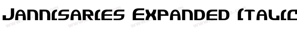 Jannisaries Expanded Italic字体转换